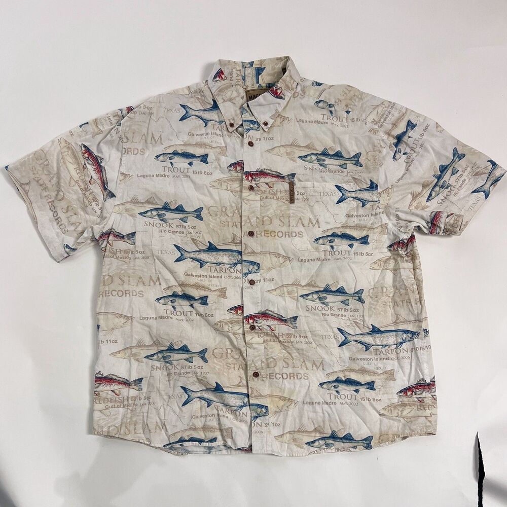 Magellan Sportwear Grand Slam Fishing Print Shirt XL